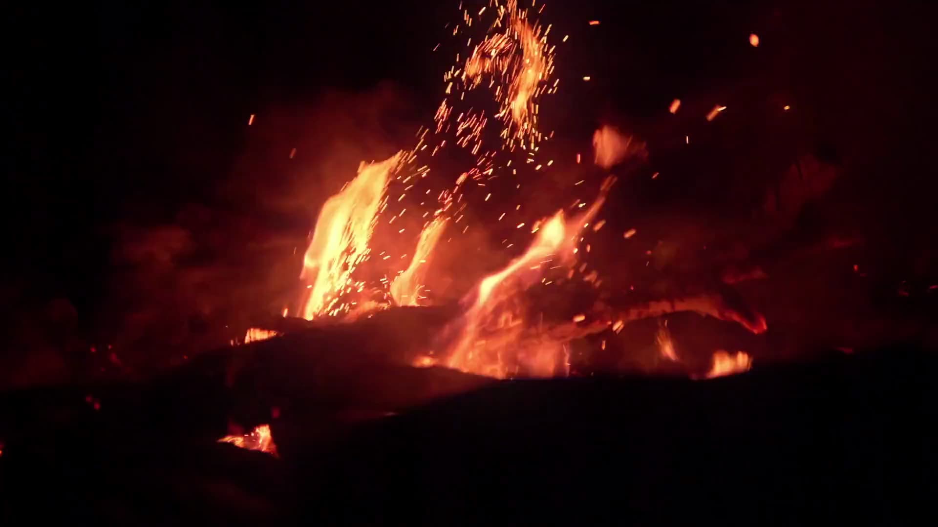 flames from a fire